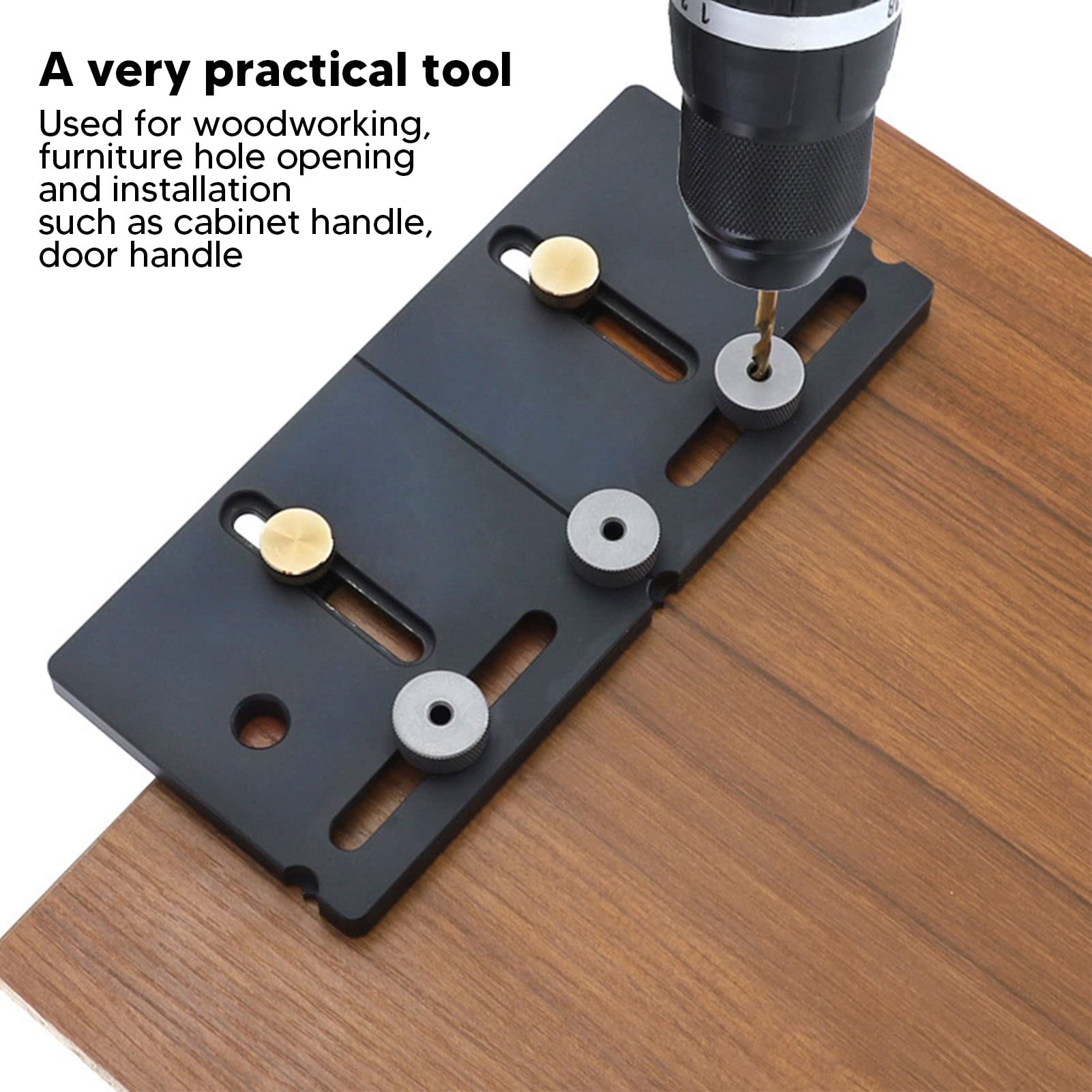ViaGasaFamido Dima Hardware per Dima per Armadietti, Localizzatore di Punzoni Guida per Trapano Strumento per Tasselli per Perforazione del Legno per L'installazione di Maniglie, Manopole