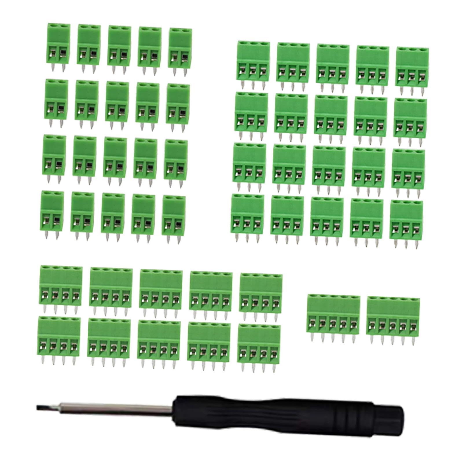 MERIGLARE 52 Teiliges Klemmenblock Anschluss Kit für Haushaltsgeräte, 2,54 Mm, 0,1
