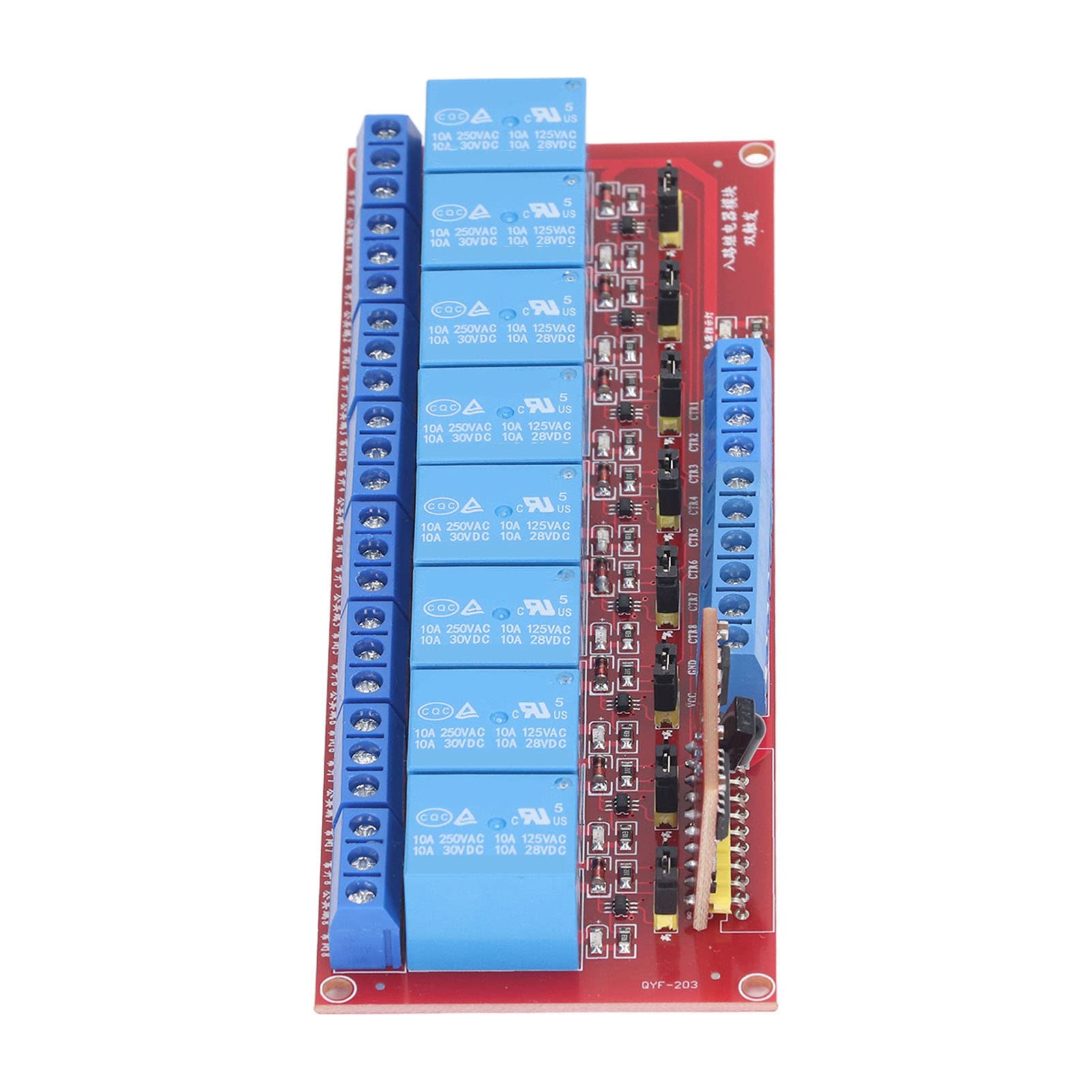 Placa Receptora de relé Inalámbrica Infrarroja Universal con Capacidad de 10A, Puerta de Luz de Motor de 8 Canales, Controlador de Interruptor de Control Remoto Seguro DIY (5v)