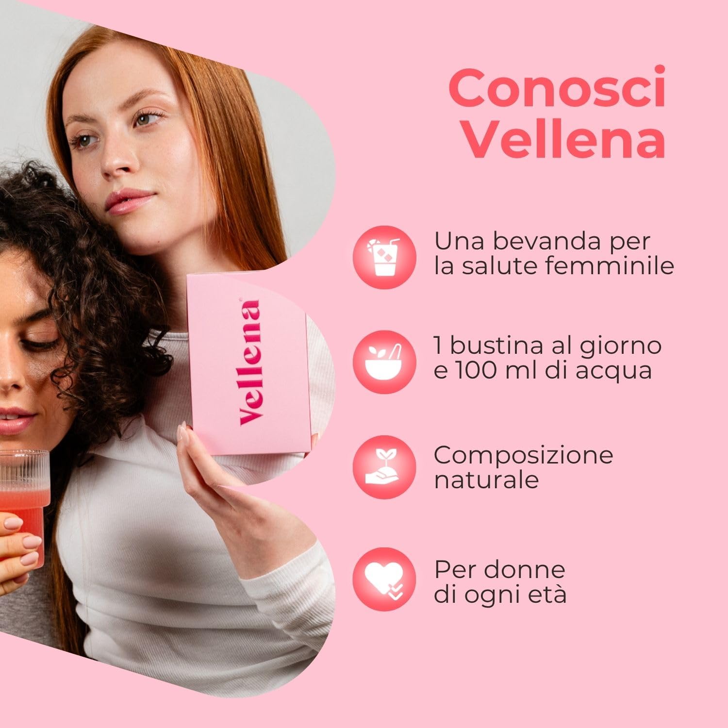 Bevanda per la salute femminile - Che allevia SPM, Acne, Mestruazioni Irregolari e Dolorose, Crampi e Gonfiori, Perdita di capelli, Menopausa problematica (3PACK, Amarena)