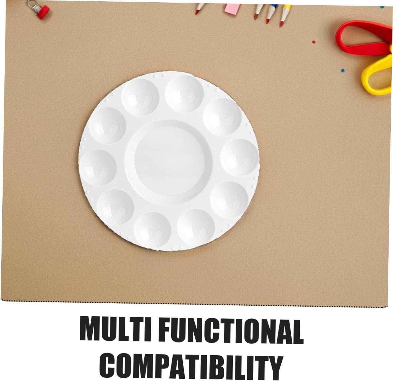 15pcs Paint Pallet Round Watercolor Pigment Tray Fixing Plate Paint Mixing Tray for Artists Hobbyists