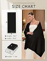 Vista 6 de PULI Bufanda y chal tipo pashmina para mujer, accesorio para vestido de noche, gran bufanda manta larga, chal para boda nupcial de invierno