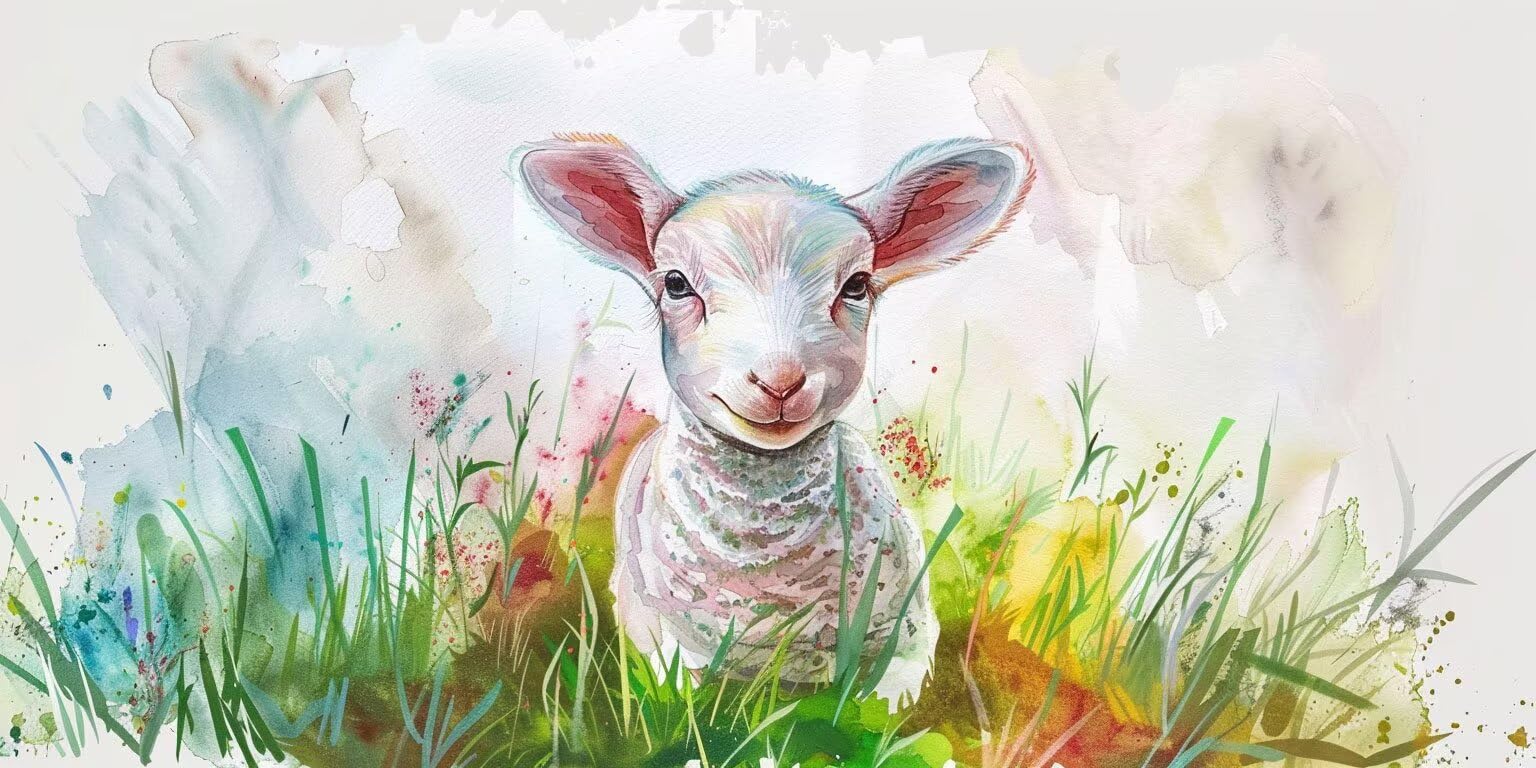 Malen Nach Zahlen Erwachsene, Tiere Schafe, 60x80cm 2JGWX-96