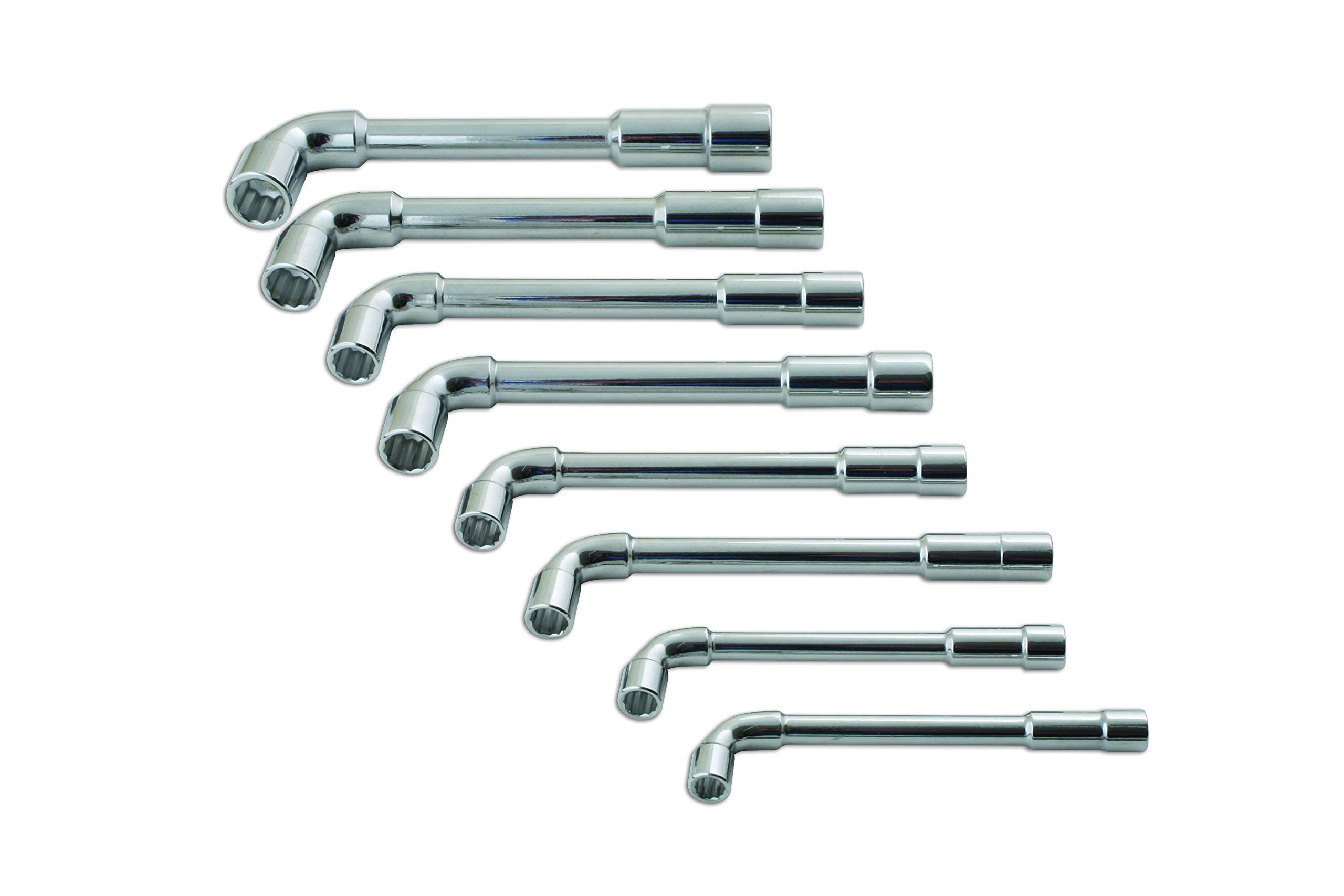 LASER 7506 Go Thru Angled Socket Spanner Set 6-13mm Bi-Hex Angled 8 Pieces