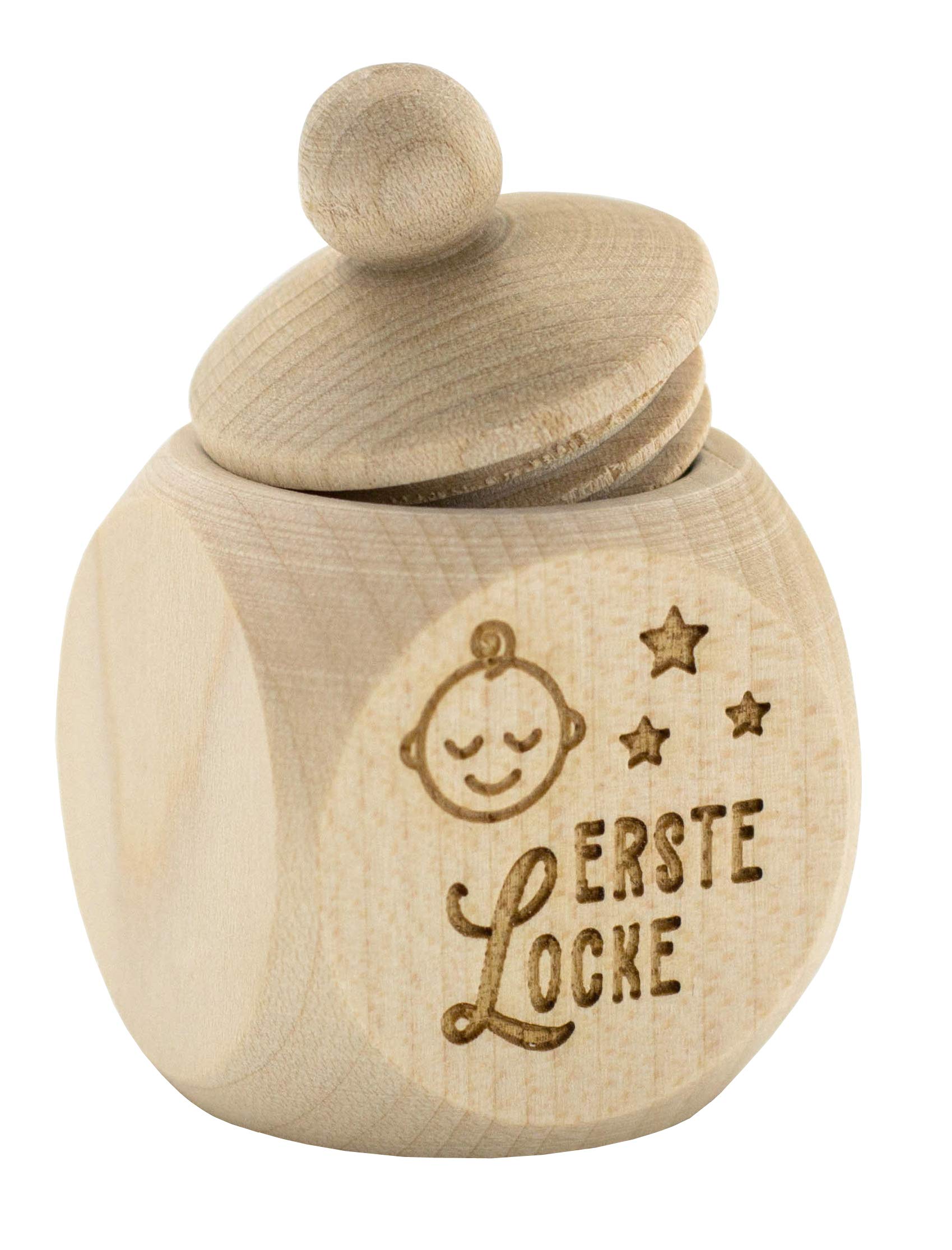 Spruchreif · Milchzahndose aus Holz mit Schraubdeckel und Gravur · Kinder Holzdose für erste Locke zur Aufbewahrung · Geschenke zur Geburt · Baby Geschenke