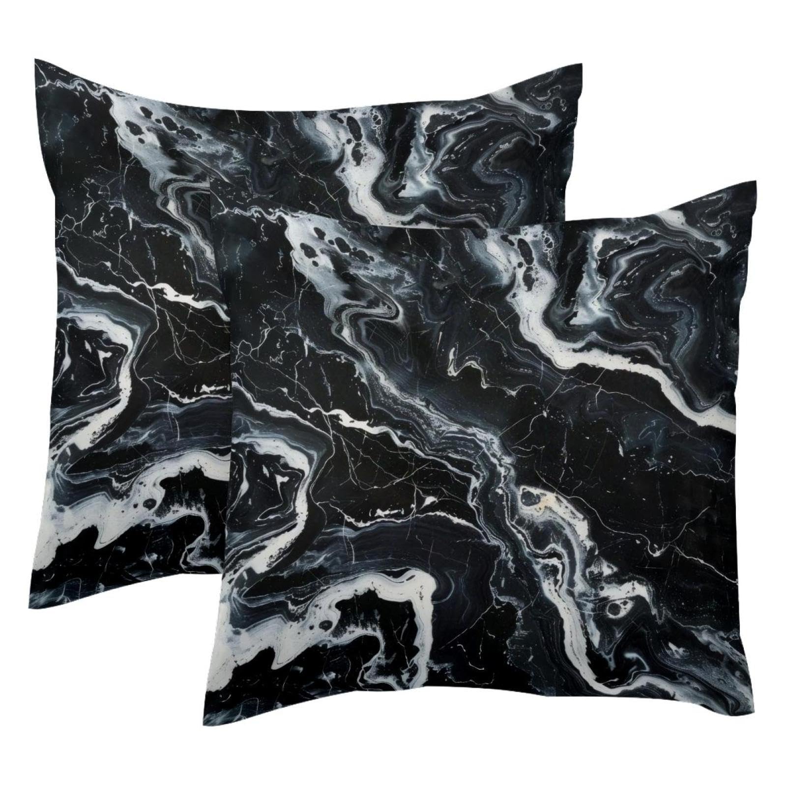 Housses de coussin velours noir 50x50 double face pour rénover vos vieux coussins