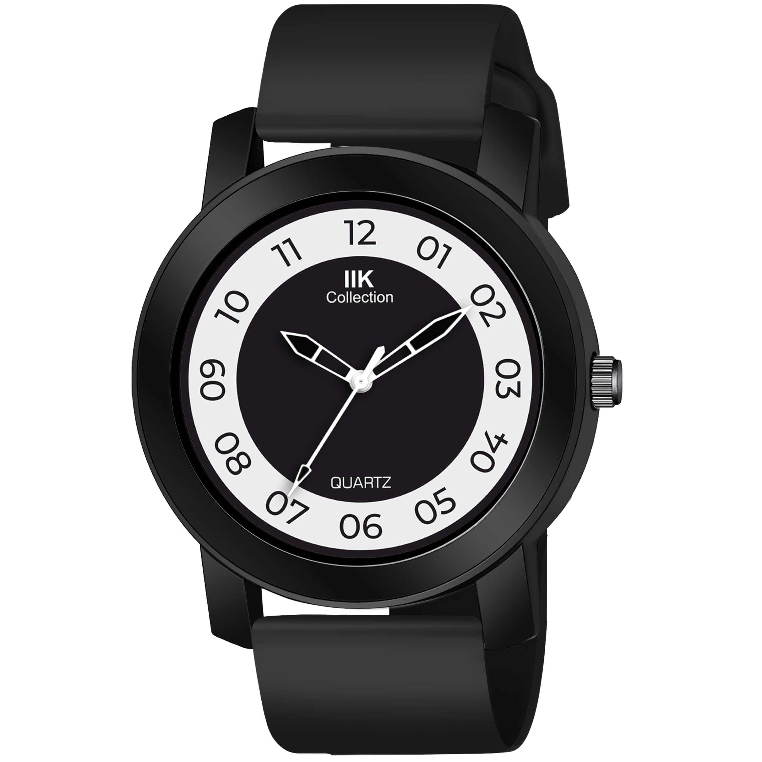 IIK COLLECTION Watches for Men Round Numerical Dial Analogue Men Watch|Long Battery Life|Stainless Steel Bracelet Black Chain with Adjustable Fixable Silicon Strap|Watches for Boys (B0CJ35KT3S) Amazon Price History, Amazon Price Tracker