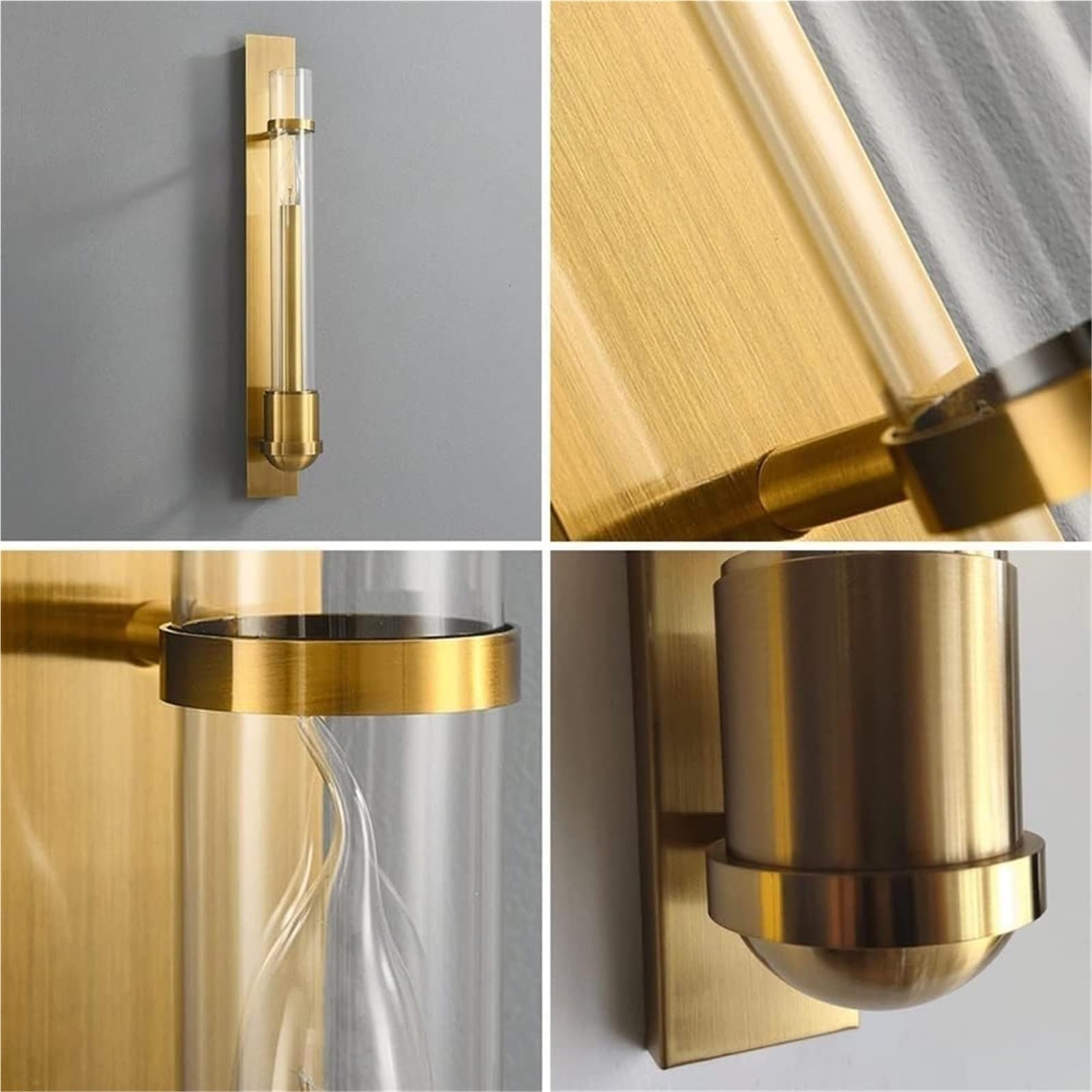 Barra Luminosa lineare in Vetro Mid Century da 23,6", luci da Parete per Interni a LED, lampade da Bagno Lunghe e antiche, Lampada da Montare nel corridoio in Stile Fattoria per l'illuminazi