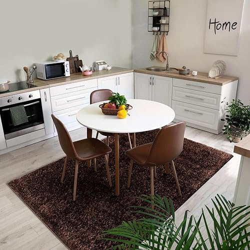 Miniatura 4 de LUXE WEAVERS Plush Collection - Alfombra de polipropileno de 5 x 7 pulgadas, color marrón