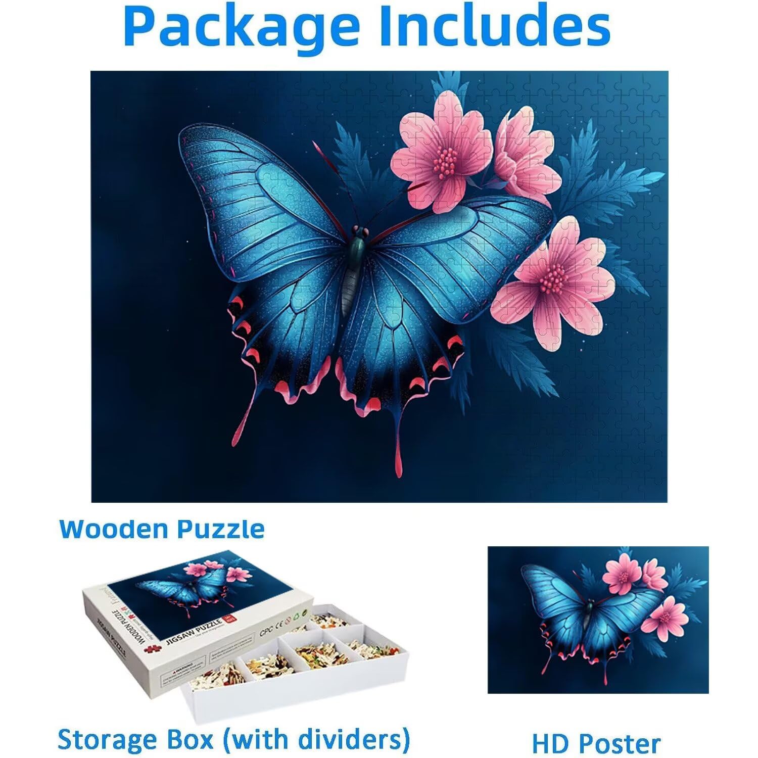 Puzzle 2000 elementów, puzzle dla dorosłych, wyzwanie puzzle, puzzle dla całej rodziny, napis na plecach, prezenty dla mężczyzn i kobiet, temat: (niebieska męska) z-529