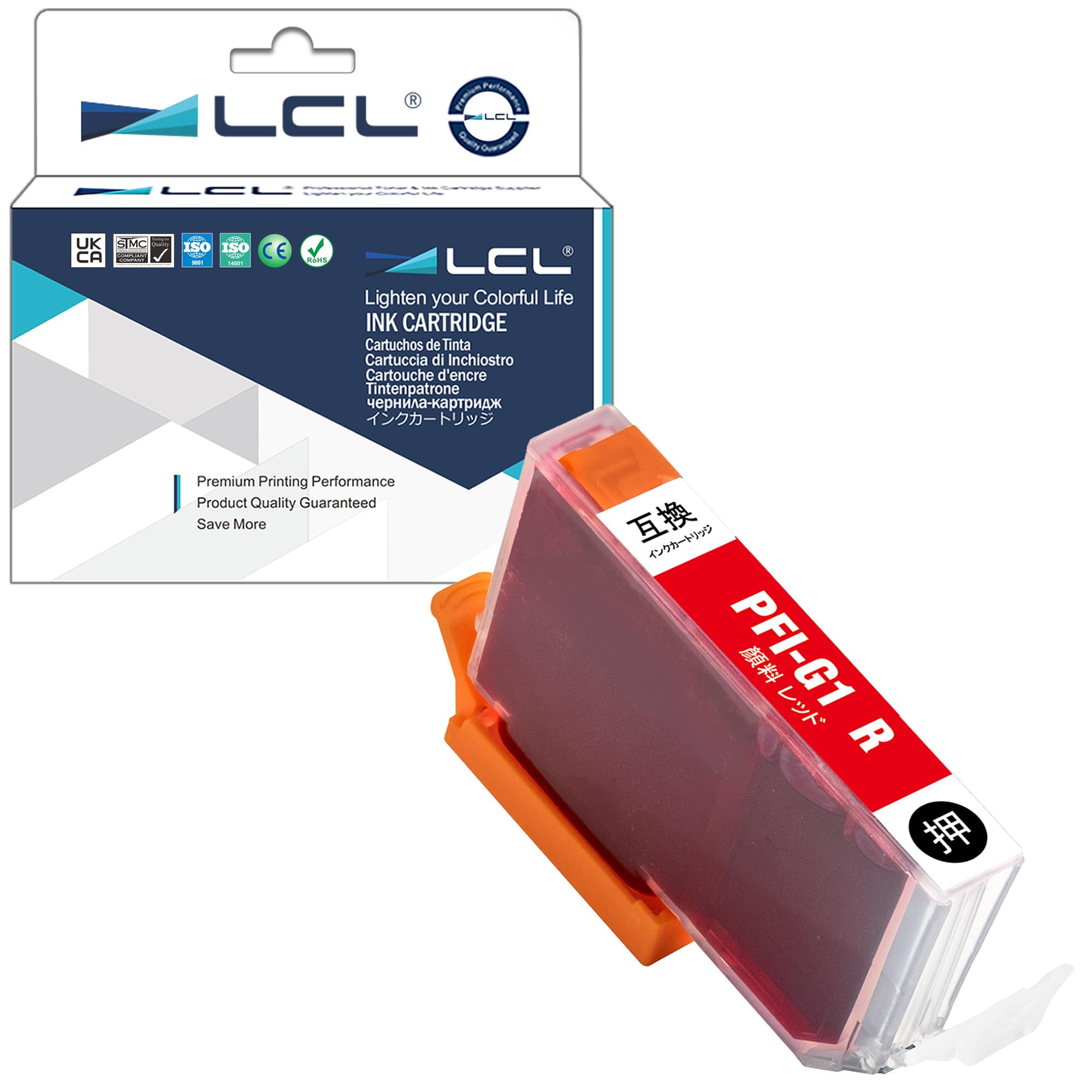 Amazon.co.jp: LCL Canon用 キャノン用 PFI-G1 R PFI-G1R 顔料（1