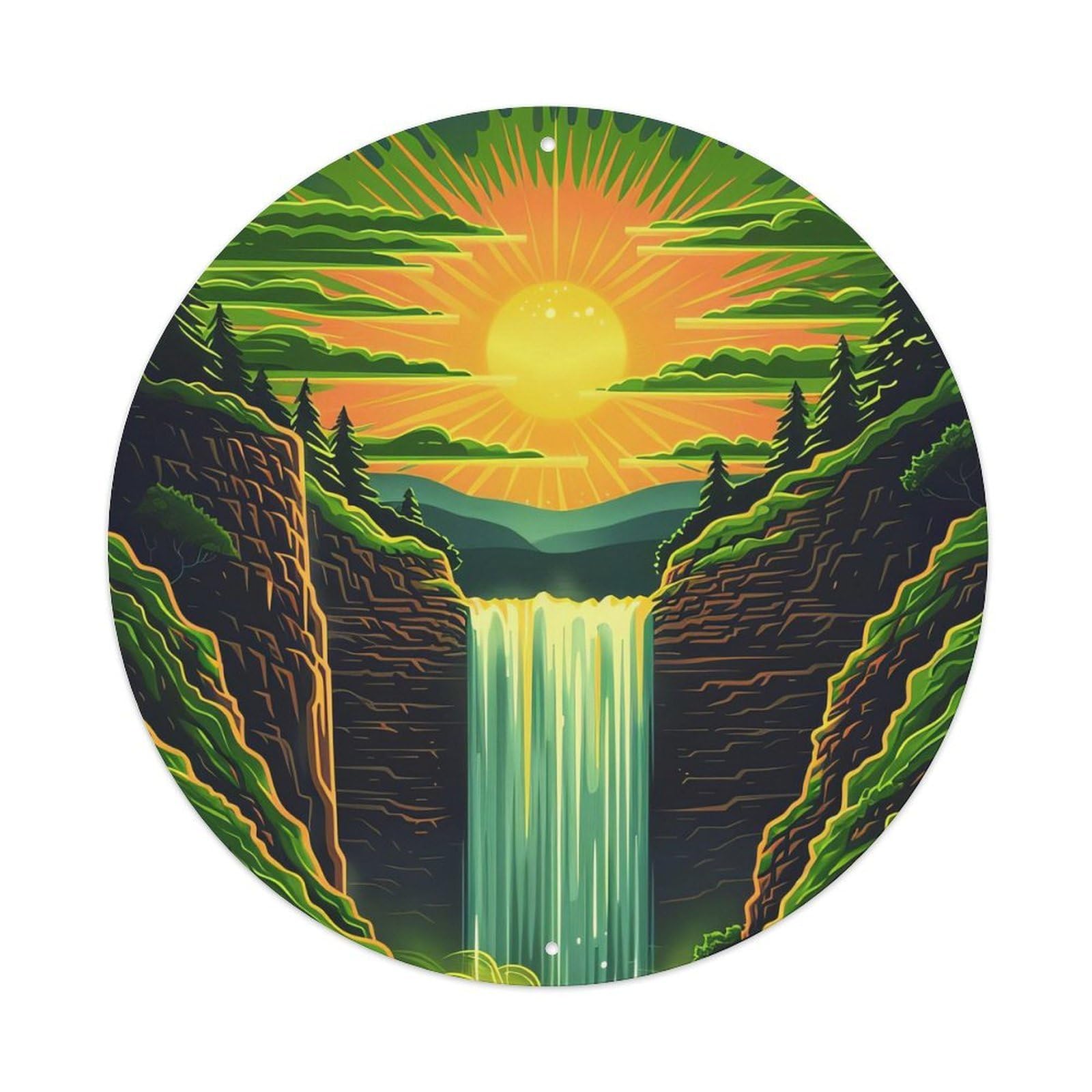 Waterfall In The Realm of Dreams Metal Tin Sign