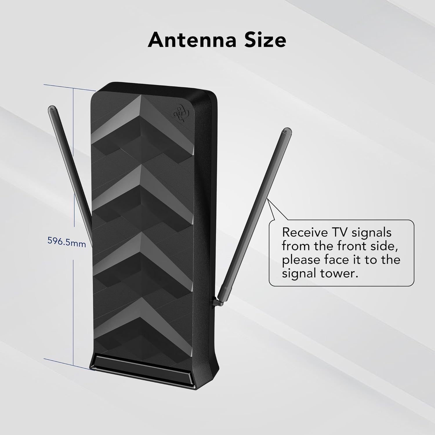 TV Antenna for Local Channels - 300+ Mile Long-Range Reception with Signal Amplifier - Compatible with 4K, 1080p, Smart TVs - Include 18ft Cable and Power Adapter