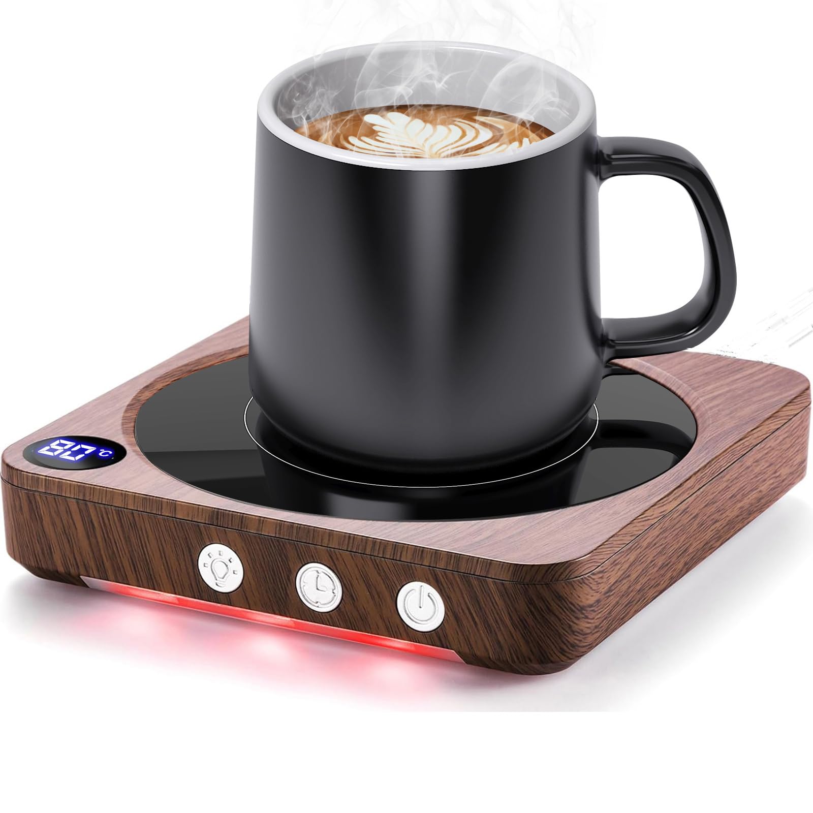 Scaldatazze Per Caffè E Bevande - 3 Temperature, Timer 2-12h, Spegnimento Automatico - Foto 6