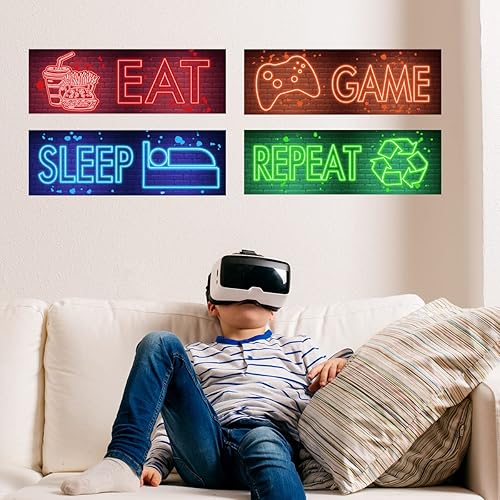 Miniatura 3 de Calcomanía de pared de videojuegos de neón decoración de pared para niños decoración de pared de videojuegos decoración de pared para niños