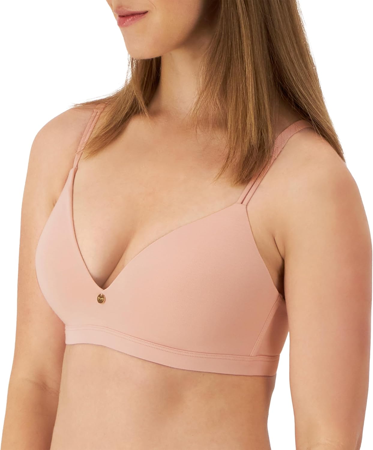 Maidenform Women's Wireless Bra, Everyday Luxe T-Shirt Wireless Bras for Women, Convertible Straps, Smoothing