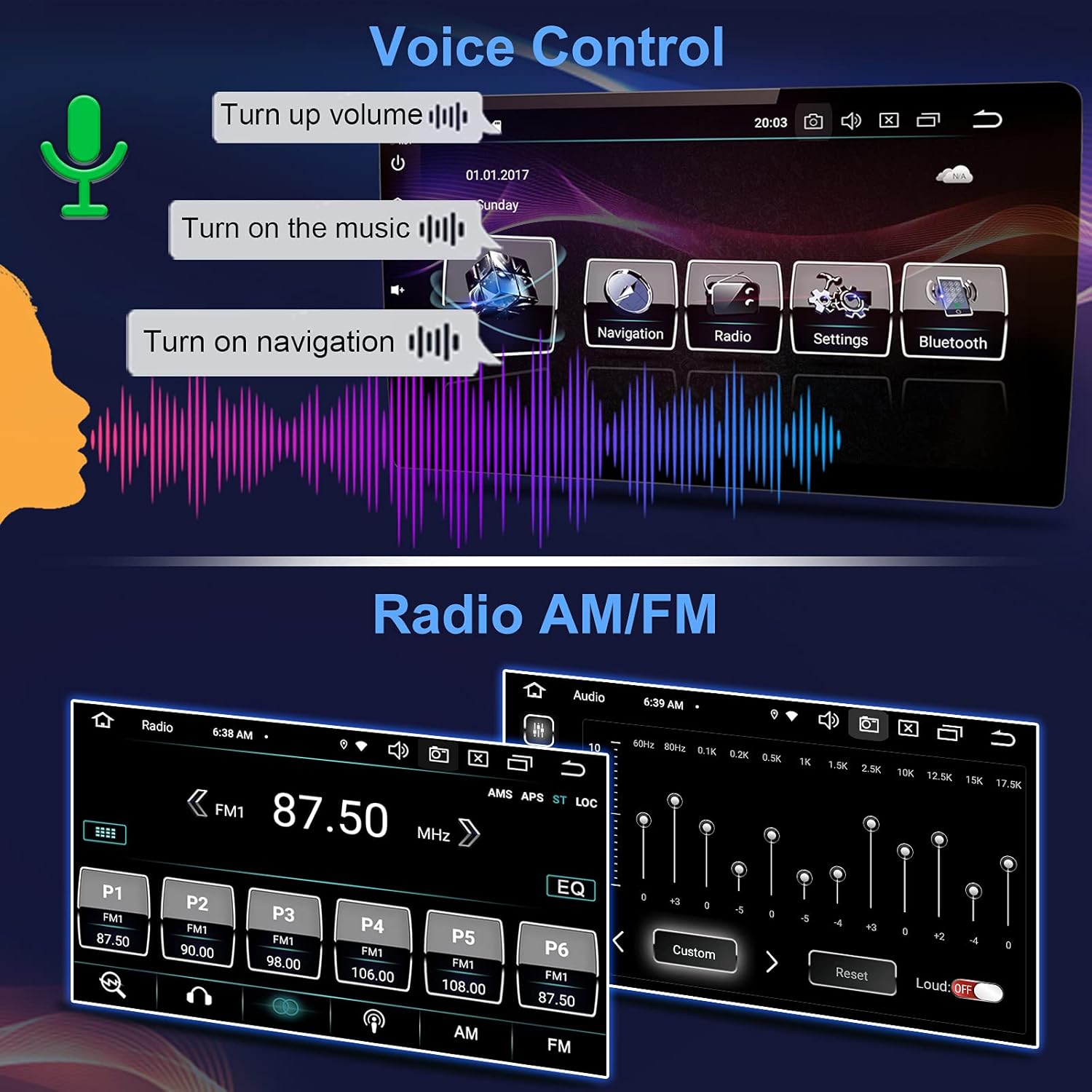 Get Special Price KSPIV Android Car Stereo for Universal with IPS Screen,10 inch 2 Din Car Radio with Carplay/Android Auto/Bluetooth/GPS Navigation/Voice Control Support Reversing (PX5 Octa Core 4G+32GB)