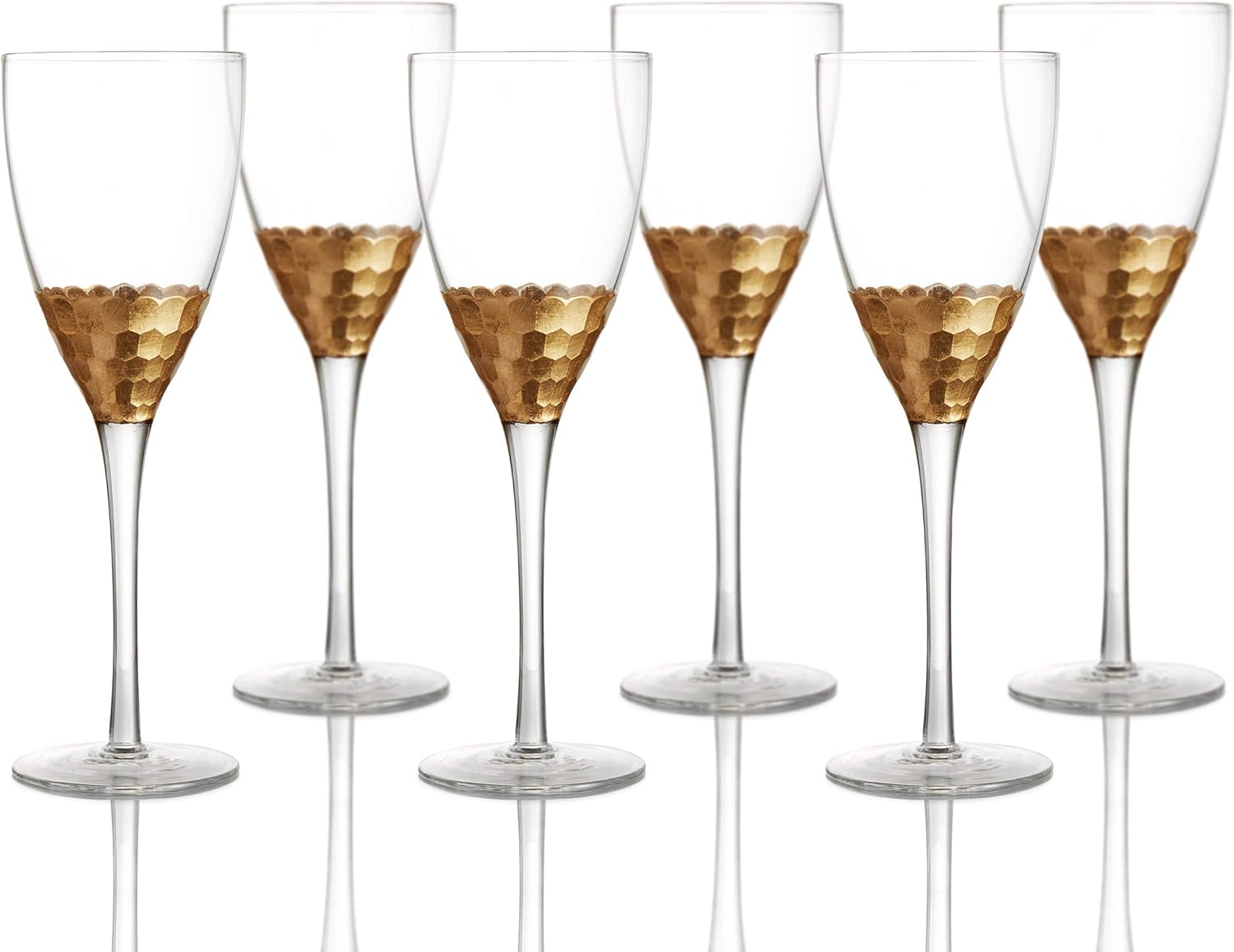 Fitz and Floyd Goblets Wine Glass Set of 6 Elegant Lead