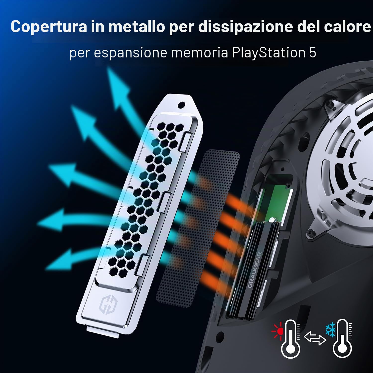 GRAUGEAR Set di filtri antipolvere di alta qualità per PS5, PS5 Slim e Pro Include coperture in silicone e spazzole per la pulizia per una maggiore durata e prestazioni migliori. (con copertura per