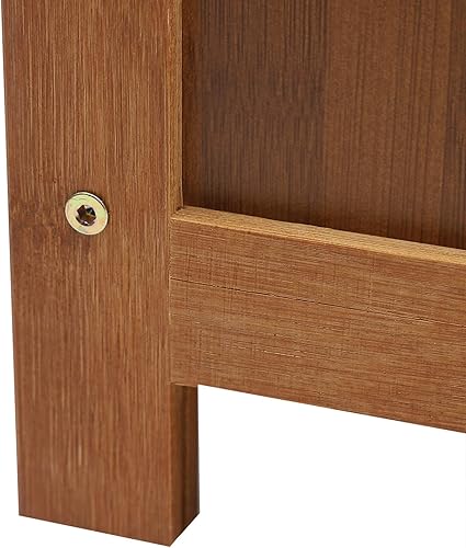 Miniatura 6 de Estante de zapatos marrón de 4 niveles de estilo moderno y simple, estante de zapatos de bambú, exhibición de organización para pasillo, entrada,