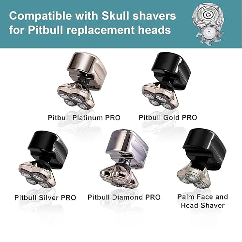 Miniatura 2 de Cuchillas de repuesto para afeitadora, cabeza de repuesto eléctrica para Skul* Shaver P*tbull Gold PRO Shaver repuesto Blade 4 Head
