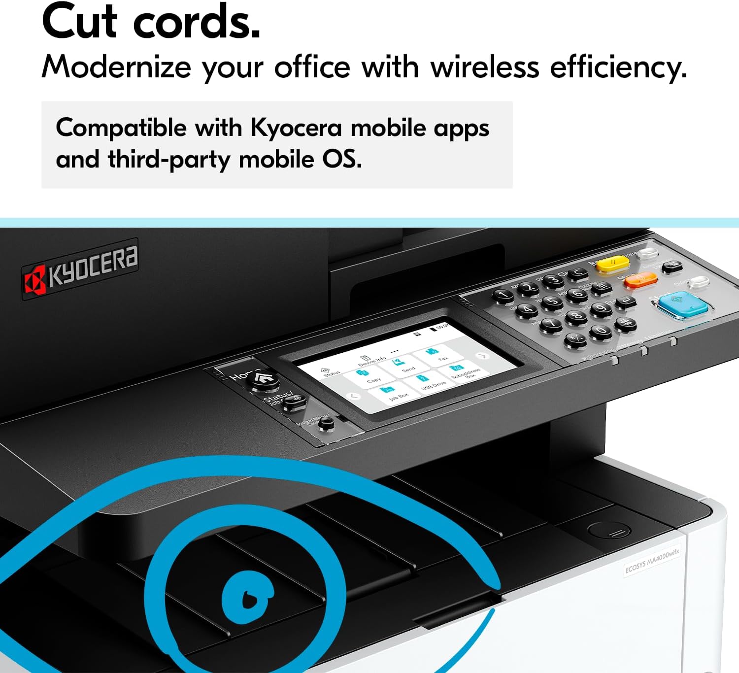 KYOCERA ECOSYS MA4000wifx with wireless connectivity icon