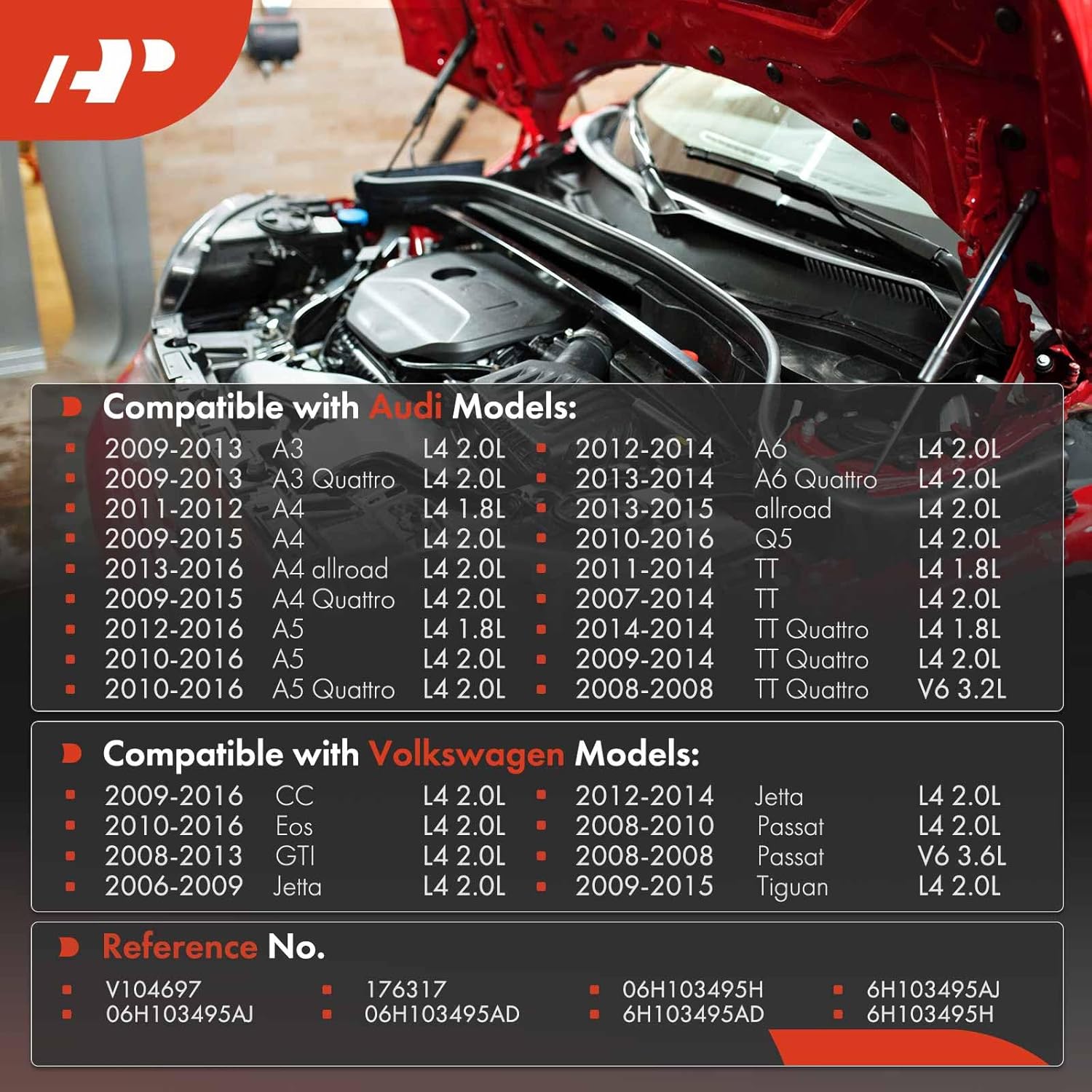 A-Premium Engine Crankcase Vent Valve Oil Separator Compatible with Volkswagen Jetta, Passat, Tiguan, CC, Eos, GTI & Audi A4, A4 Quattro, A4 allroad, Q5, A5, A5 Quattro, A6, A6 Quattro, A3, TT Quattro