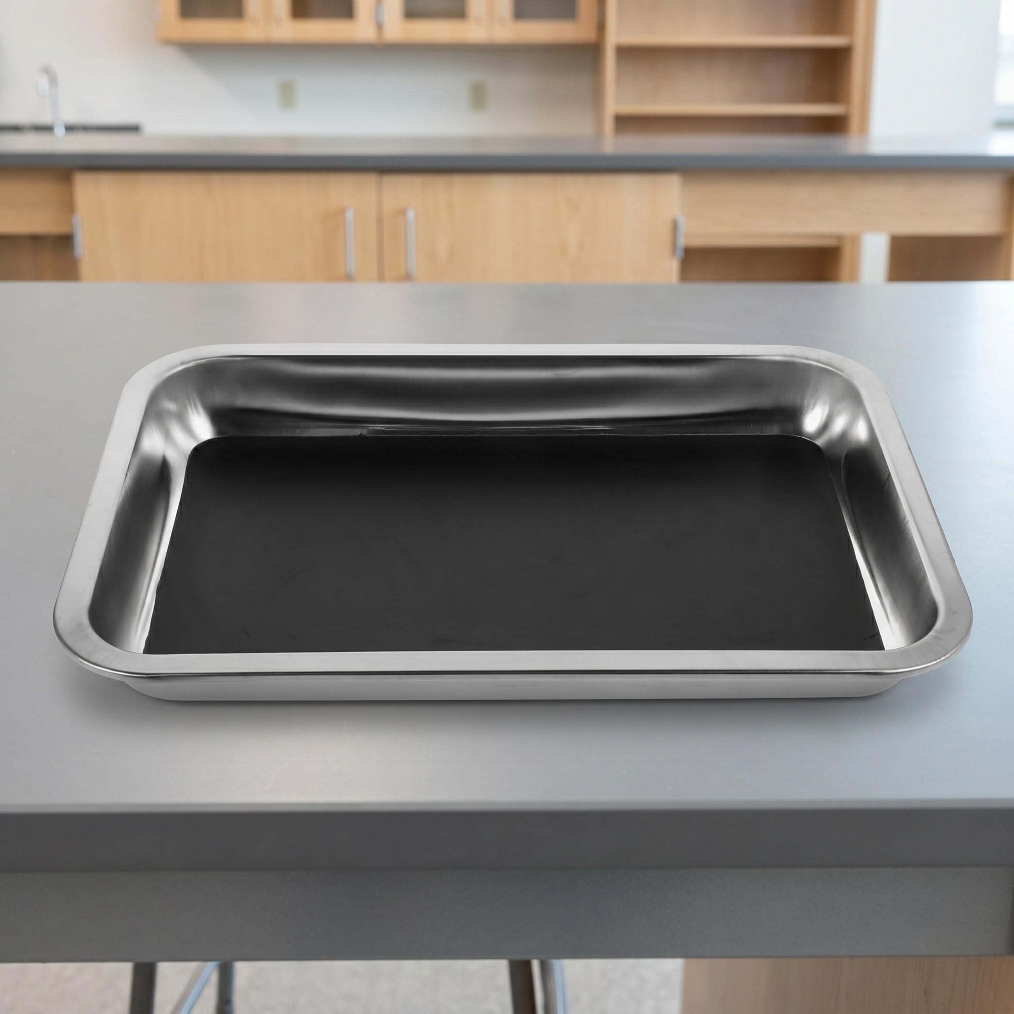 Artibetter 2 vassoi porta-strumenti in acciaio inox, formato rettangolare 30,5 x 20,3 x 3,5 cm - Piastra organizer per strumenti da laboratorio