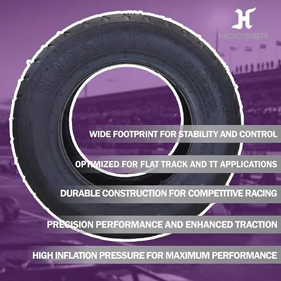 Hoosier 20.5x7.0-10 RD20 Compound Flat Track TT Tire ATV Off-Road (2 Pack)