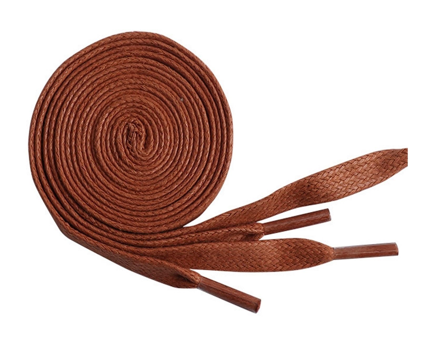 GPDNBIEU Shoelaces, Waxed Shoelaces Leather Waterproof Flat Shoe Laces Unisex Boots Shoelace(Yellowish-brown,140cm)
