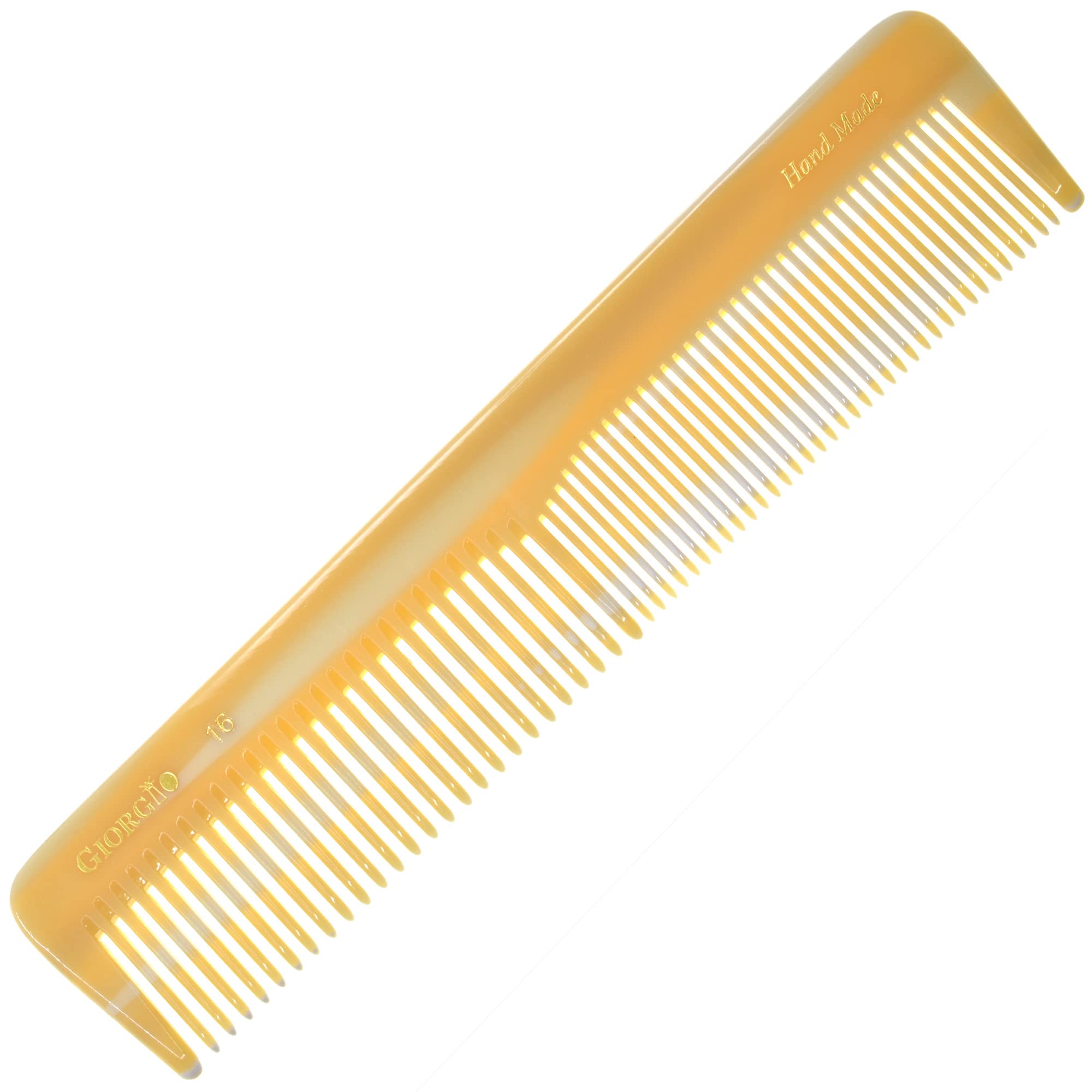 Giorgio G16 Fine Tooth and Wide Tooth Detangler Comb - Hair Comb for Men and for Women, Hair Styling Barber Comb, Beard and Mustache Combs for Men -
