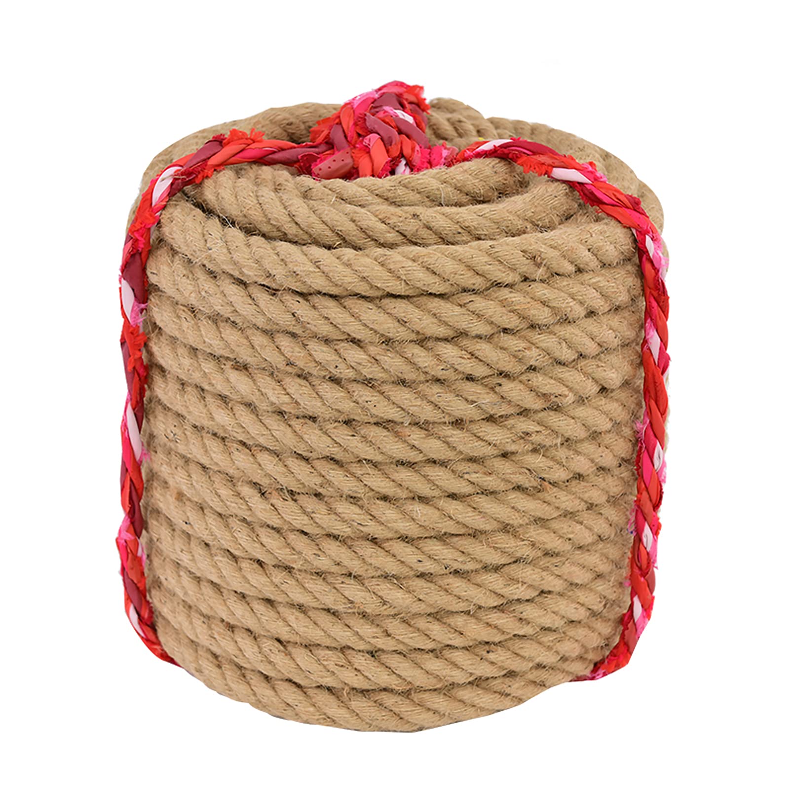 Cuerda de yute de 14 mm para arañar gatos, jardinería y decoración de manualidades, cuerda gruesa de manila (tamaño: 14 mm x 80 m)