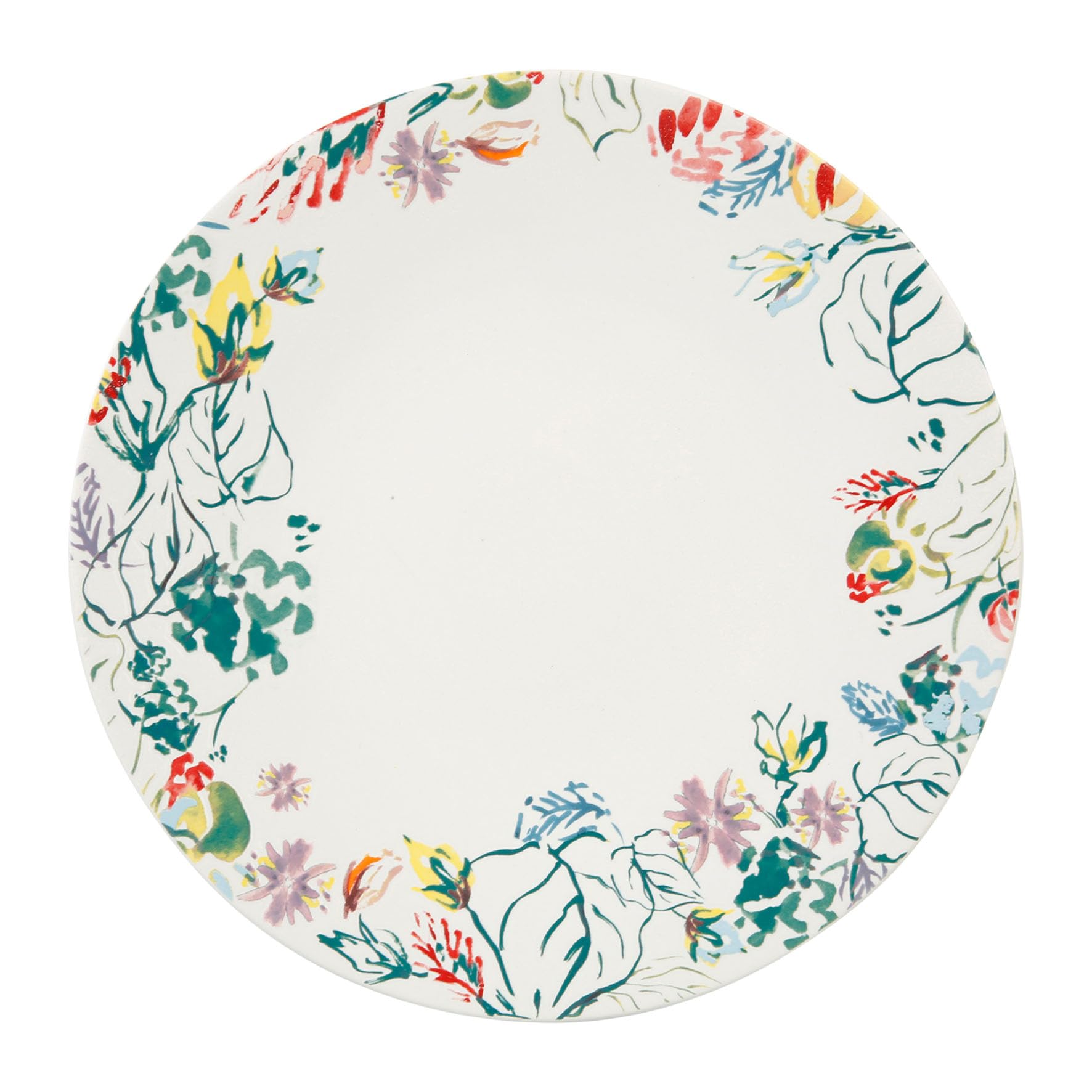 GENEVIEVE LETHU 533656 Stoneware Dinner Plate Diameter 27 cm – A Travers Champs Collection – Multi-Coloured Floral Design