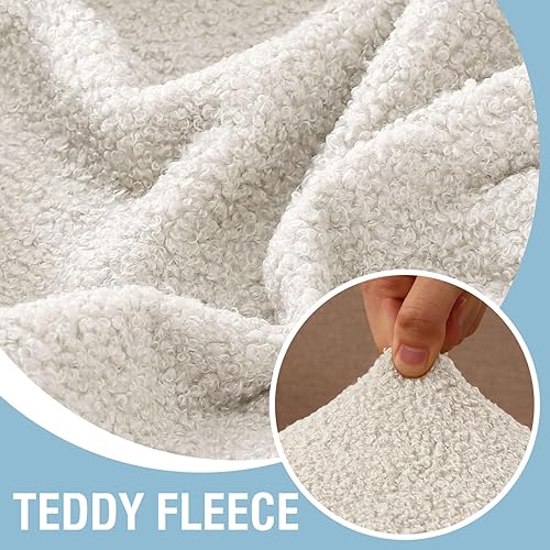 Miniatura 4 de H.VERSAILTEX Fundas de cojín impermeables para asiento de sofá, fundas de cojín antideslizantes para sofá, hechas de tela de vellón con bucle,