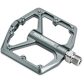 ROCKBROS Mountain Bike Pedals MTB Pedals Bicycle Flat Pedals Aluminum 9/16 Sealed Bearing Lightweight Platform for Road Mountain BMX MTB Bike