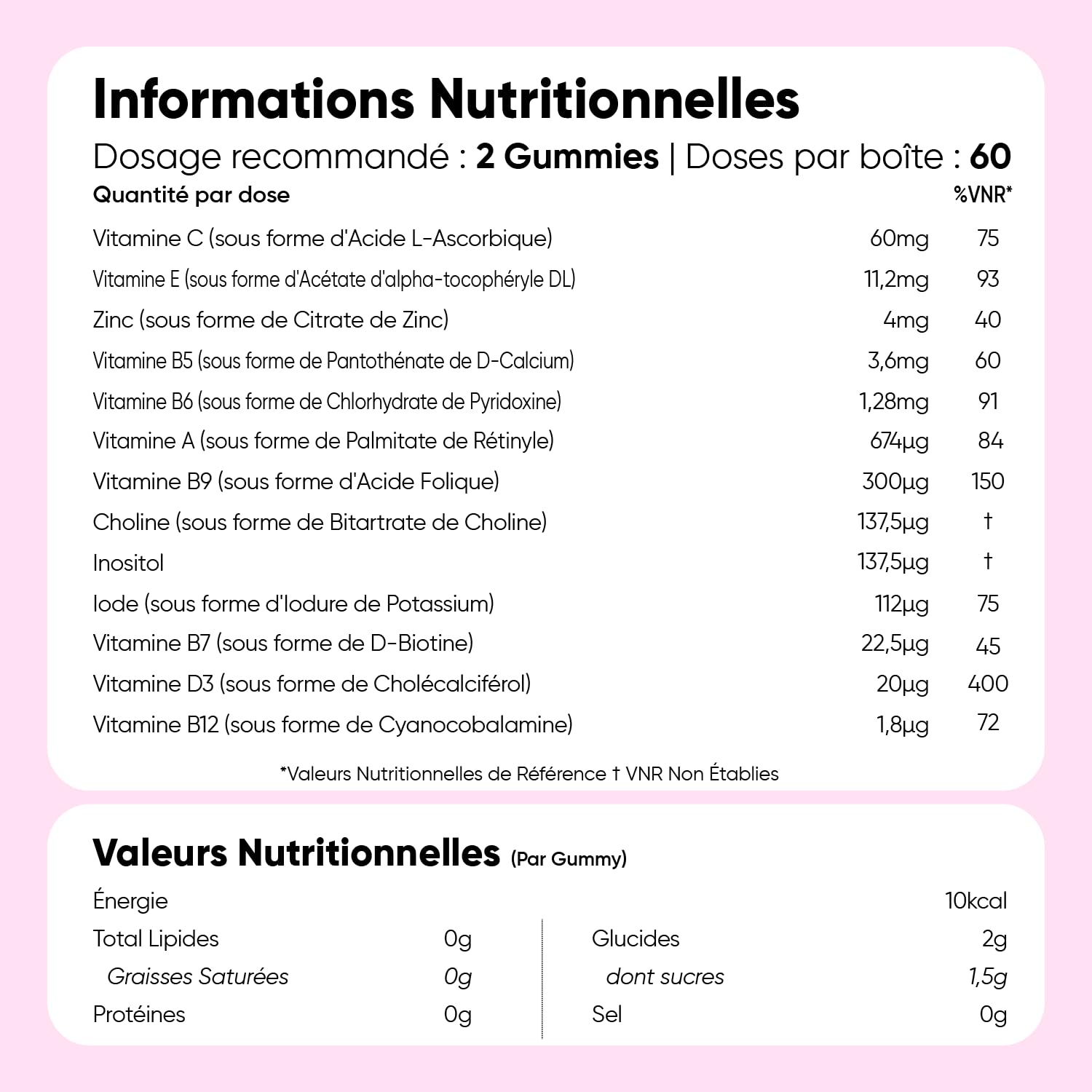 Gummies Multivitamines et Minéraux 120 Gummies 2 Mois de Stock, 13 Vitamines et Minéraux Essentiels, Vitamine C, Zinc, Vitamine B12, D3, E, Iode, A, B, Biotine, Arôme Naturel de Fraise - sans OGM