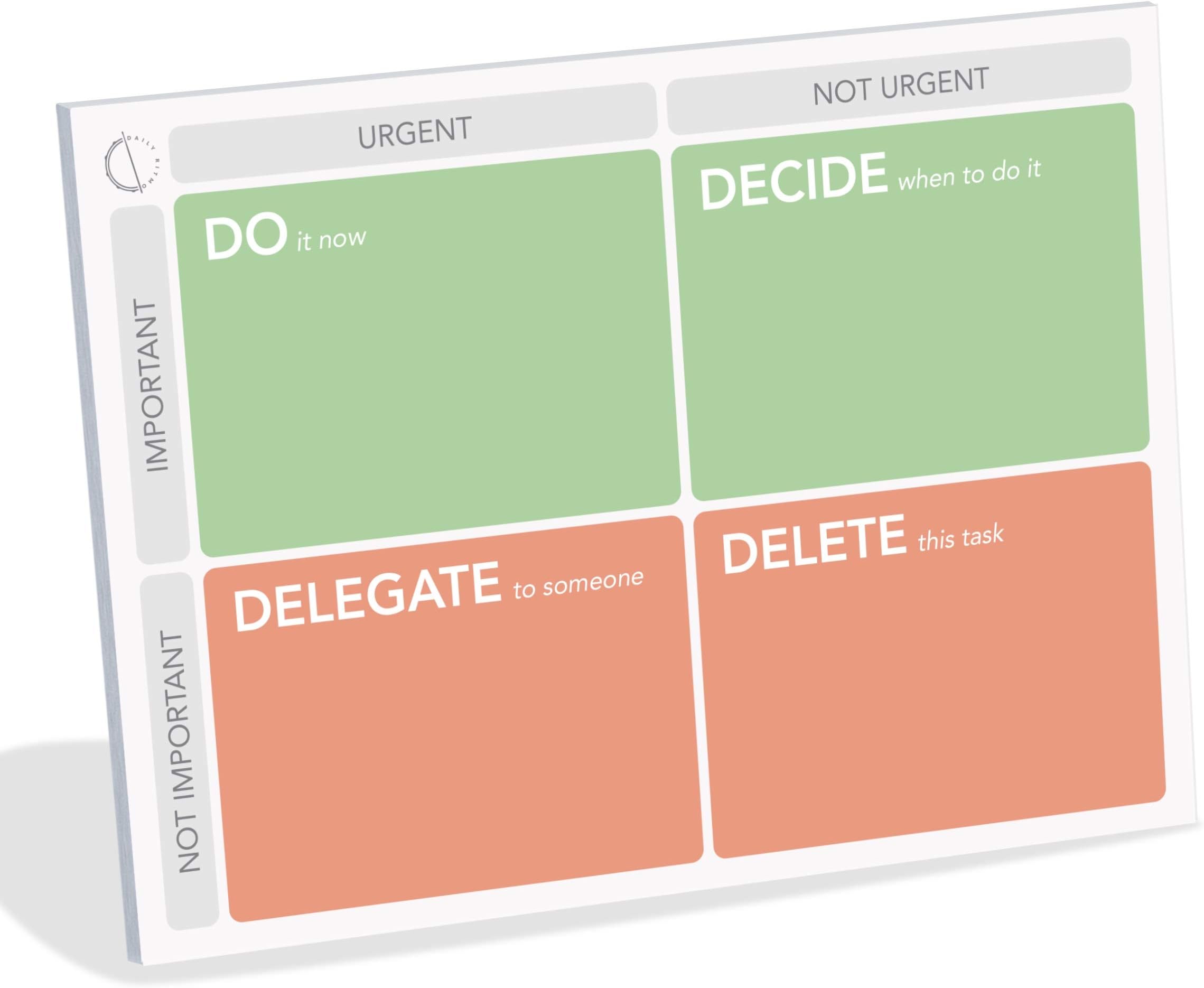 Large Eisenhower Matrix Sticky Notes, 50 pages, 8x6” by DAILY RITMO