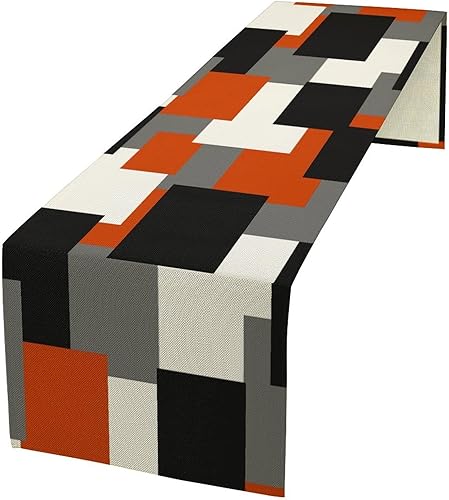 Miniatura 30 de Camino de mesa ondulado retro, abstracto, colorido, arcoíris, ondas, remolinos, lindo, bohemio, estético, para casa de campo, cocina, mesa de