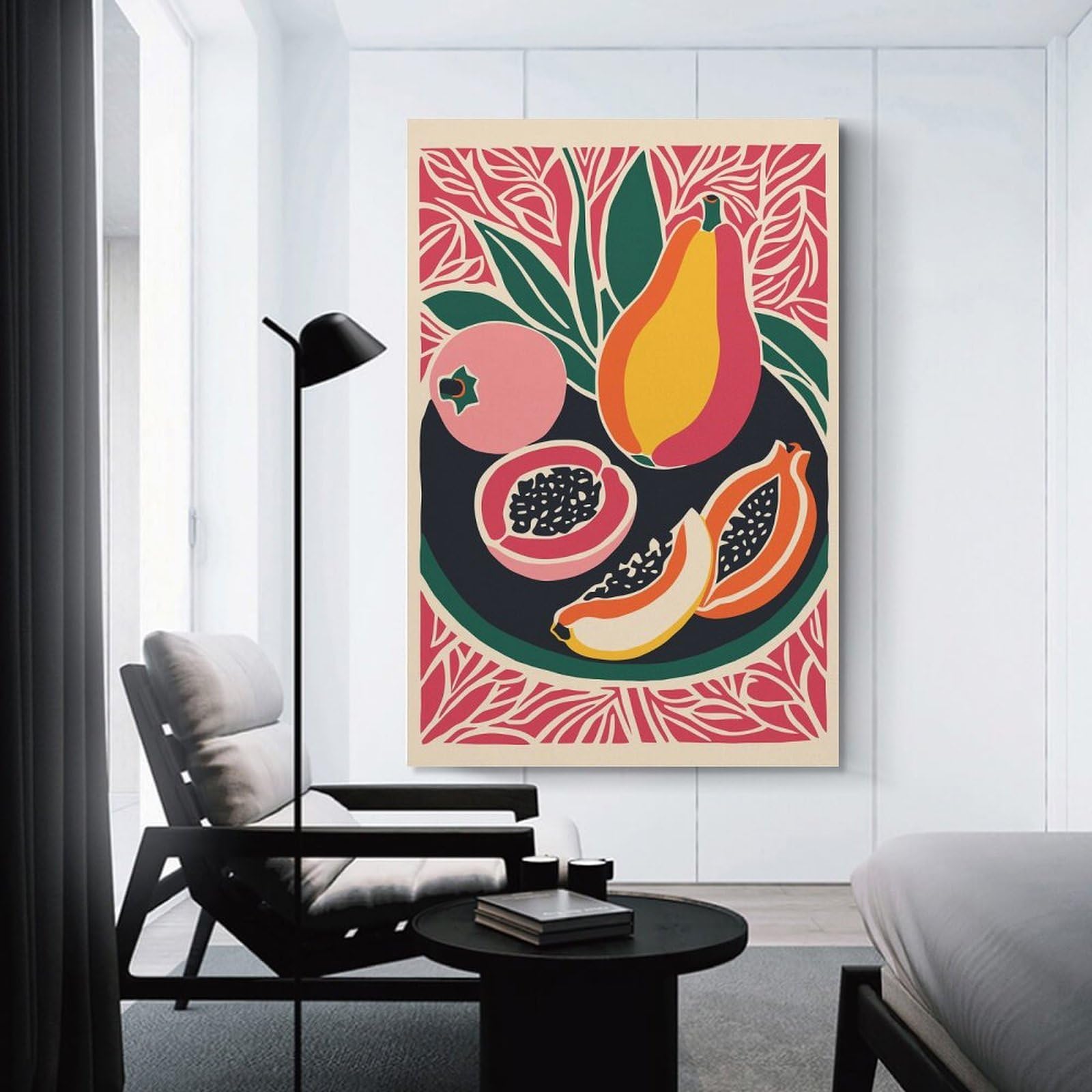 Junmoney Papaya Tropical Decor Canvas Wall Decor, 20x30inch(50x75cm), for New Homes, Bedrooms Or Workspaces, Gift Idea for Housewarming And Birthdays