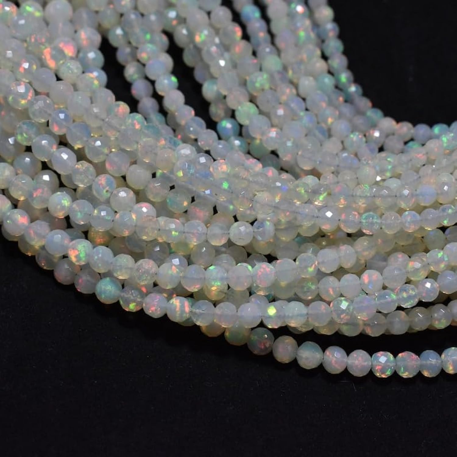 Opale éthiopienne naturelle perles facettées pour fabrication bijoux DIY