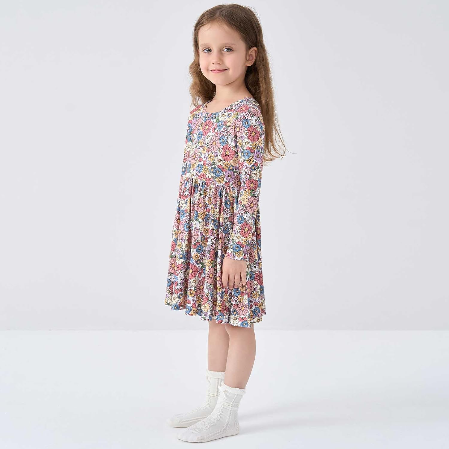 pureborn Baby Toddler Girl Viscose from Bamboo Dress 2-5T - Image 5