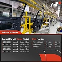 Vista 4 de A-Premium Elevalunas eléctrico con motor delantero del lado del pasajero compatible con Honda Accord 2003-2007 (solo estilo de cuerpo de 2 puertas)