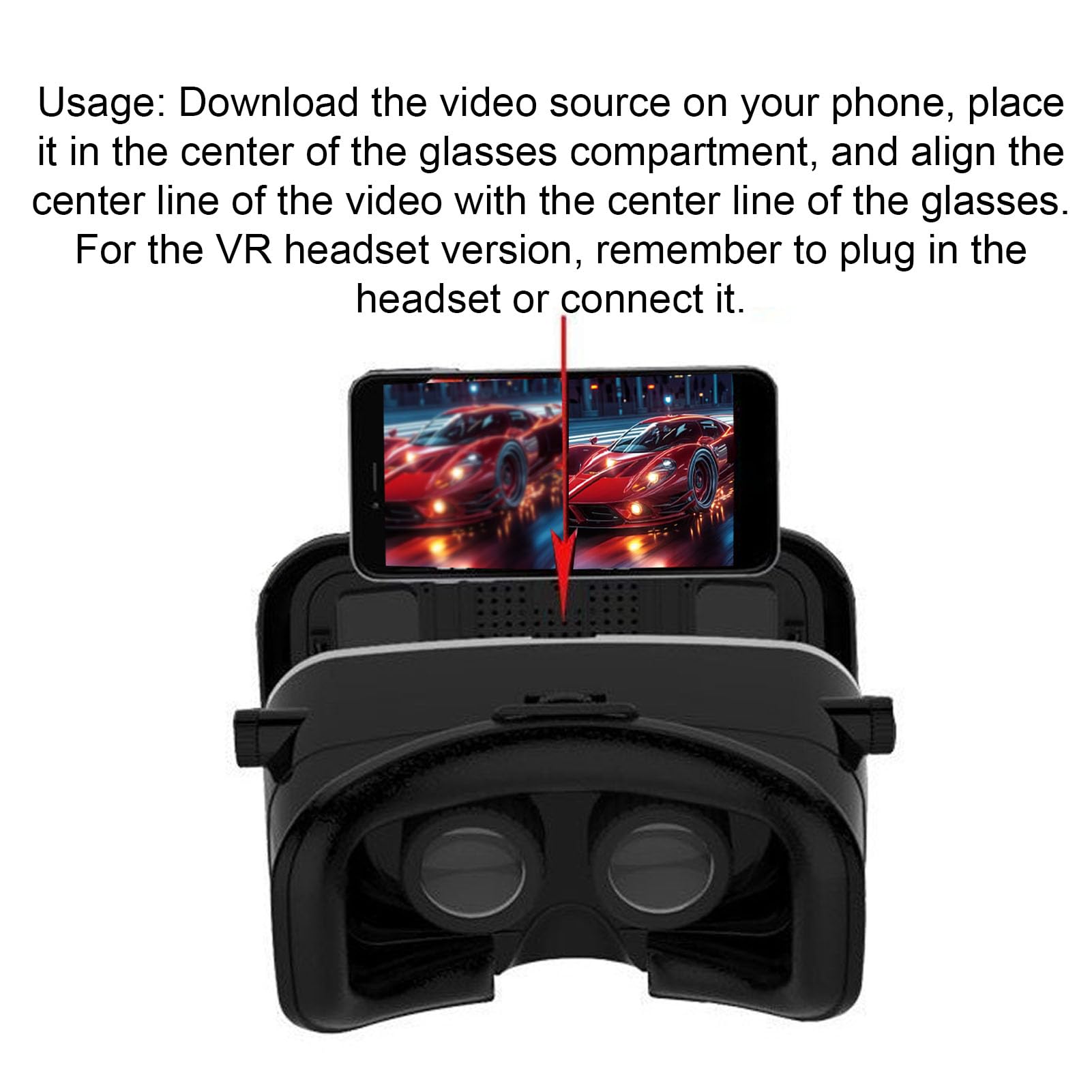 Fockety Cuffie VR, FOV 120° Occhiali Protettivi per realtà Virtuale Anti Luce Blu, Occhiali 3D VR con Controller Bluetooth e Lenti Regolabili per TV, Film, Videogiochi