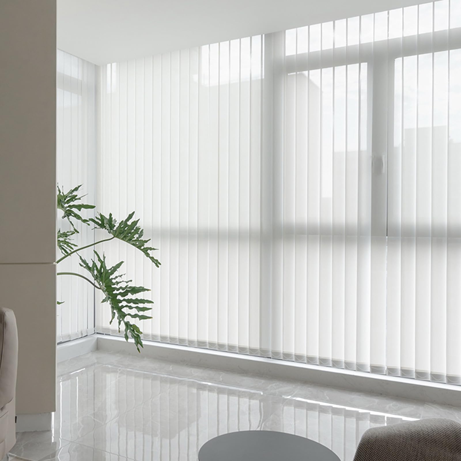 Kit Complet Store à Lamelles Verticales,Stores Verticaux Blackout,Rideau Coulissant,Anti-UV Protection de la Vie Privée,pour Maison Bureau,Personnalisable,Largeur×Hauteur (120cm x 130cm)