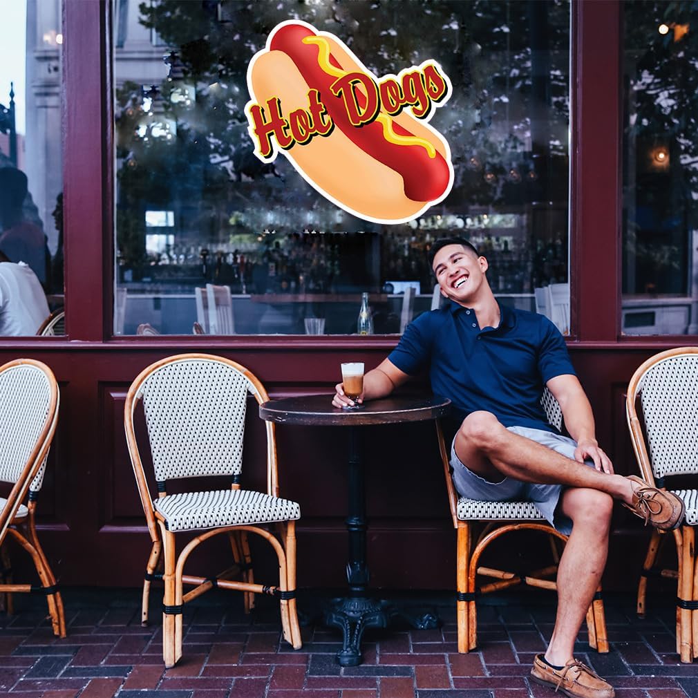 Hotdogs Concession Restaurant Food Truck Die-Cut Vinyl Sticker 36 inches