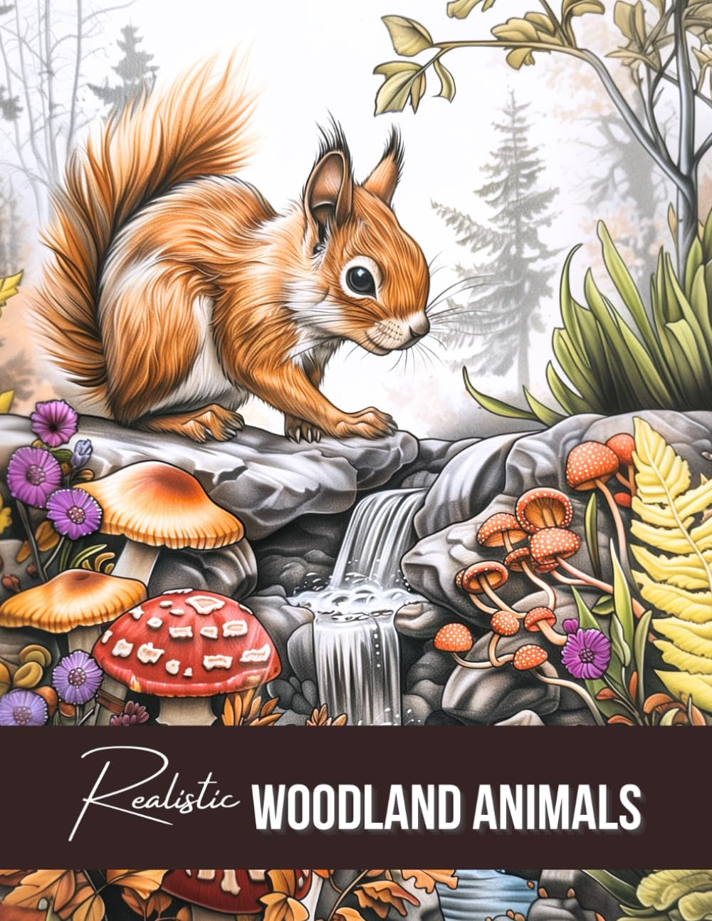 Realistic Woodland Animals & Forest Landscapes Coloring Book, a Nature Wildlife Activity for Teens, Adults & Seniors: Grayscale Wild Creatures & ... and Nature Coloring Books for Adults)