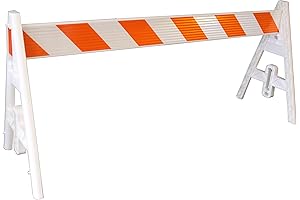Plastic Parking Barricade with Reflective Double-Sided 8' Rail