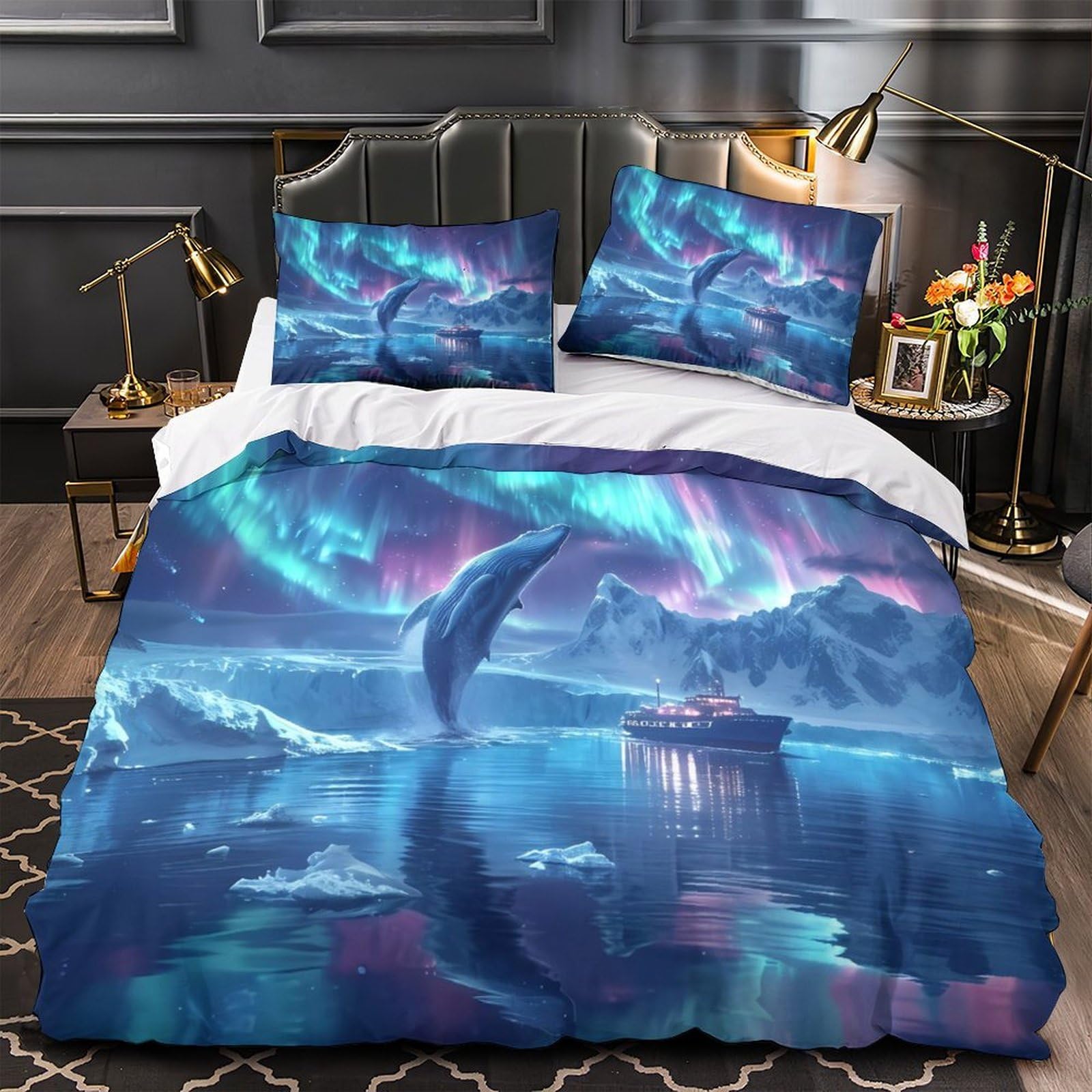 Housse de couette fermeture éclair résistante et anti-pli pour lit simple 140x200