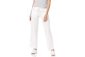 Flowy Casual Summer Pants for Women with Drawstring and Wide Legs