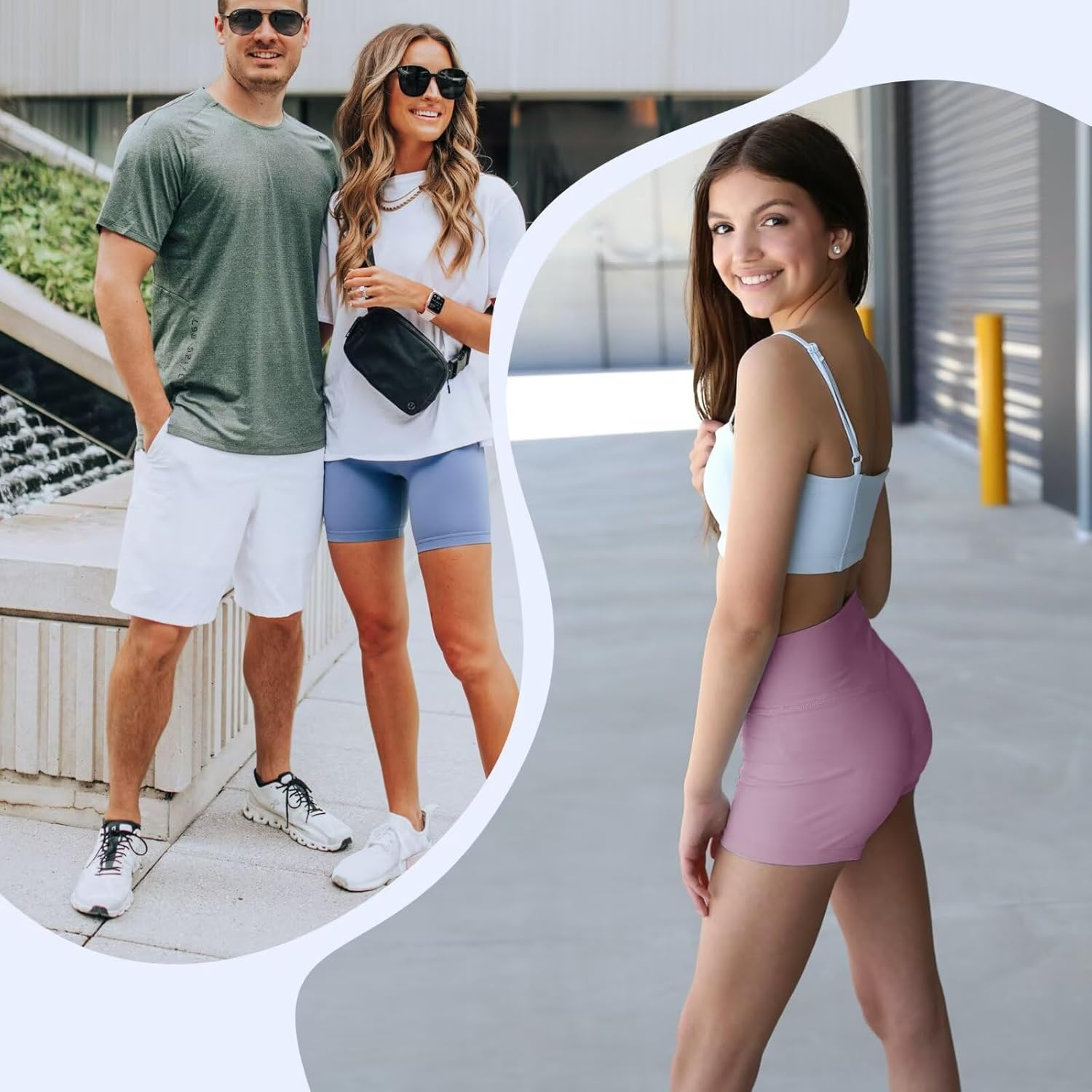 5 Pack Biker Shorts Women - 5"/8" High Waist Spandex Workout Yoga Running Athletic - Image 2